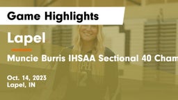 Lapel  vs Muncie Burris IHSAA Sectional 40 Championship Game Highlights - Oct. 14, 2023