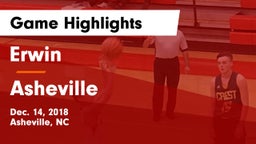Erwin  vs Asheville  Game Highlights - Dec. 14, 2018