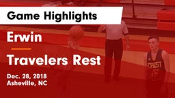 Erwin  vs Travelers Rest Game Highlights - Dec. 28, 2018