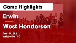 Erwin  vs West Henderson  Game Highlights - Jan. 5, 2021
