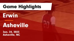 Erwin  vs Asheville  Game Highlights - Jan. 24, 2023