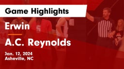 Erwin  vs A.C. Reynolds  Game Highlights - Jan. 12, 2024