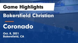Bakersfield Christian  vs Coronado Game Highlights - Oct. 8, 2021
