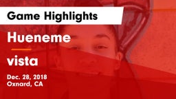 Hueneme  vs vista  Game Highlights - Dec. 28, 2018