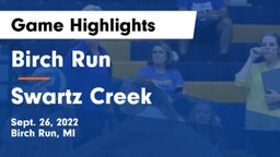 Birch Run  vs Swartz Creek  Game Highlights - Sept. 26, 2022