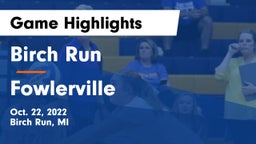 Birch Run  vs Fowlerville  Game Highlights - Oct. 22, 2022