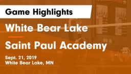 White Bear Lake  vs Saint Paul Academy Game Highlights - Sept. 21, 2019