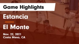 Estancia  vs El Monte  Game Highlights - Nov. 22, 2021
