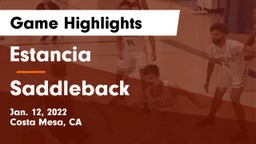 Estancia  vs Saddleback Game Highlights - Jan. 12, 2022