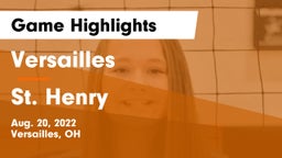 Versailles  vs St. Henry Game Highlights - Aug. 20, 2022