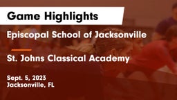 Episcopal School of Jacksonville vs St. Johns Classical Academy Game Highlights - Sept. 5, 2023