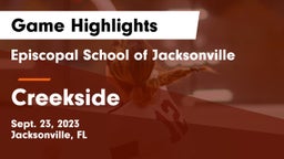 Episcopal School of Jacksonville vs Creekside  Game Highlights - Sept. 23, 2023