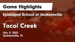 Episcopal School of Jacksonville vs Tocoi Creek  Game Highlights - Oct. 5, 2023