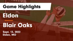 Eldon  vs Blair Oaks  Game Highlights - Sept. 13, 2022