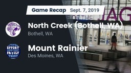 Recap: North Creek (Bothell, WA) vs. Mount Rainier  2019