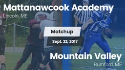 Matchup: Mattanawcook High Sc vs. Mountain Valley  2017