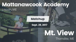 Matchup: Mattanawcook High Sc vs. Mt. View  2017
