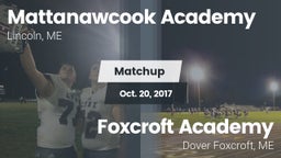 Matchup: Mattanawcook High Sc vs. Foxcroft Academy 2017