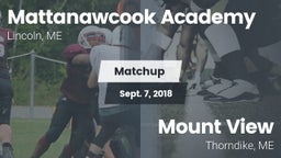 Matchup: Mattanawcook High Sc vs. Mount View  2018