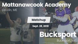 Matchup: Mattanawcook High Sc vs. Bucksport  2018