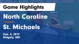 North Caroline  vs St. Michaels Game Highlights - Feb. 5, 2019