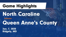 North Caroline  vs Queen Anne's County  Game Highlights - Jan. 7, 2020