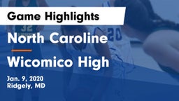 North Caroline  vs Wicomico High Game Highlights - Jan. 9, 2020