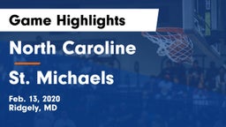 North Caroline  vs St. Michaels Game Highlights - Feb. 13, 2020