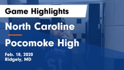 North Caroline  vs Pocomoke High Game Highlights - Feb. 18, 2020