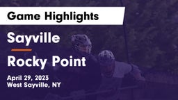 Sayville  vs Rocky Point  Game Highlights - April 29, 2023
