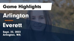 Arlington  vs Everett Game Highlights - Sept. 22, 2022