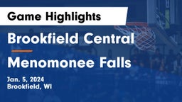 Brookfield Central  vs Menomonee Falls  Game Highlights - Jan. 5, 2024
