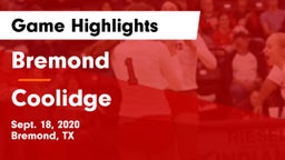 Bremond  vs Coolidge  Game Highlights - Sept. 18, 2020