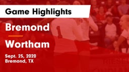 Bremond  vs Wortham  Game Highlights - Sept. 25, 2020
