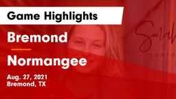 Bremond  vs Normangee  Game Highlights - Aug. 27, 2021