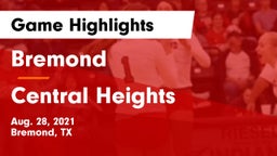 Bremond  vs Central Heights  Game Highlights - Aug. 28, 2021