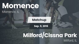 Matchup: Momence  vs. Milford/Cissna Park  2016