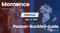Matchup: Momence  vs. Paxton-Buckley-Loda  2018