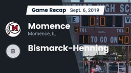 Recap: Momence  vs. Bismarck-Henning 2019
