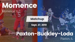Matchup: Momence  vs. Paxton-Buckley-Loda  2019