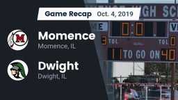 Recap: Momence  vs. Dwight  2019