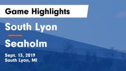 South Lyon  vs Seaholm  Game Highlights - Sept. 13, 2019