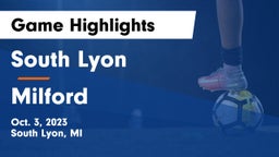 South Lyon  vs Milford  Game Highlights - Oct. 3, 2023