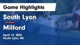 South Lyon  vs Milford  Game Highlights - April 12, 2022