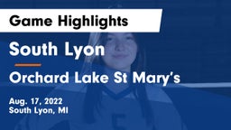 South Lyon  vs Orchard Lake St Mary’s Game Highlights - Aug. 17, 2022