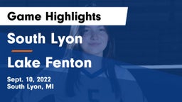 South Lyon  vs Lake Fenton Game Highlights - Sept. 10, 2022