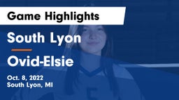 South Lyon  vs Ovid-Elsie  Game Highlights - Oct. 8, 2022