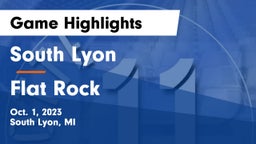 South Lyon  vs Flat Rock Game Highlights - Oct. 1, 2023
