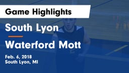 South Lyon  vs Waterford Mott Game Highlights - Feb. 6, 2018