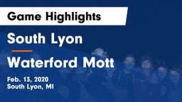 South Lyon  vs Waterford Mott Game Highlights - Feb. 13, 2020